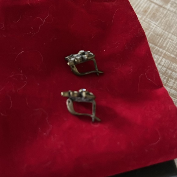 Venetian Bronze and Crystal Bow Earrings - Picture 3 of 3